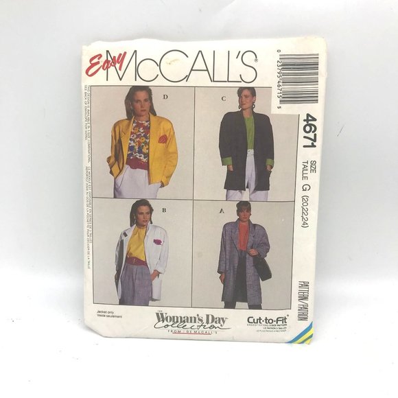 UNCUT Vintage Sewing PATTERN McCalls 4671 Misses Womans Day Collection 1990 Easy - Picture 1 of 2